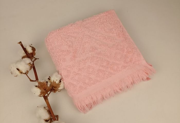 Рушник Philippus Delux Cotton 50х90 Puket Рожевий (Е949)