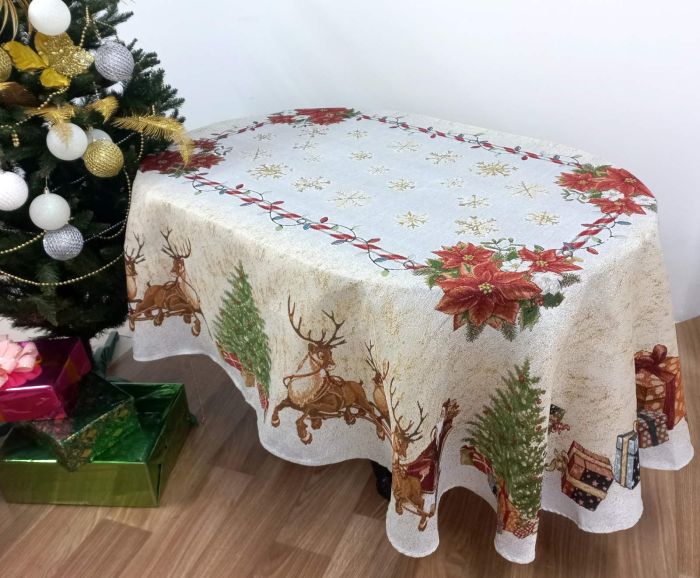 Скатертина Sagol новорічна 160х220 ovale ST-165