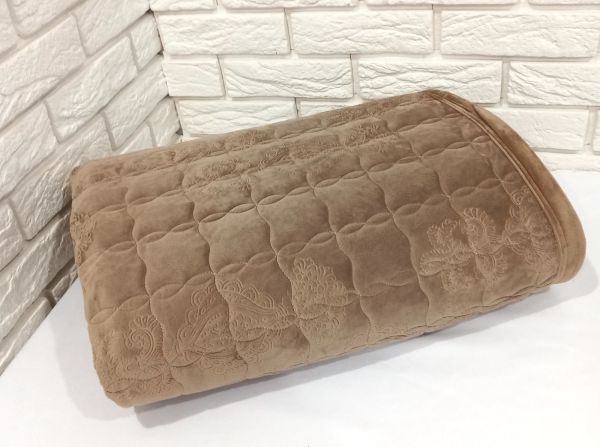 Покривало велюрове Model-1 200x230 Cappuccino