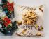 Наволочка велюр 45x45 Merry Christmas Gold