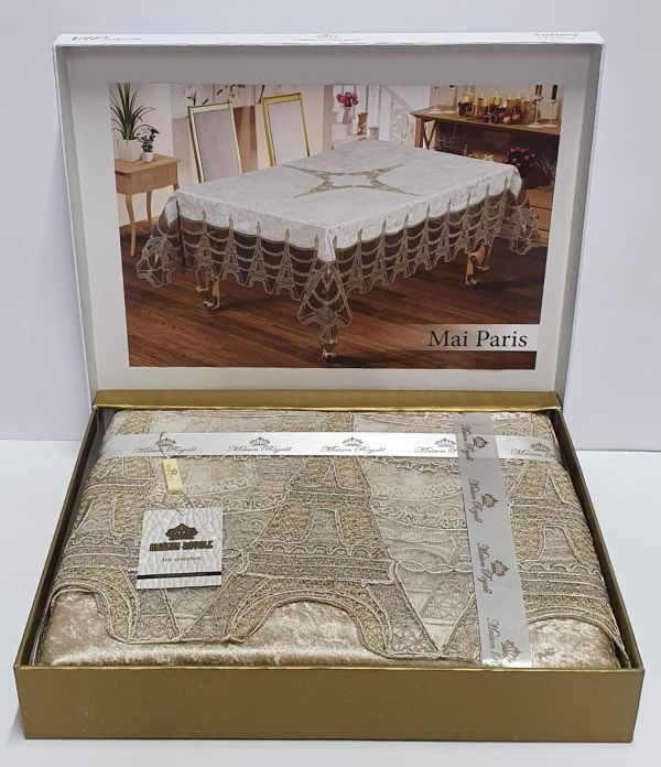 Скатертина Велюр Maison Royale 160x220 Mai Paris Cappucino