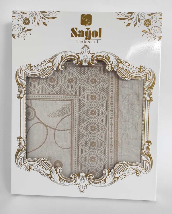 Скатертина Sagol тефлон 110x160 St-052 Cappucino в коробці *