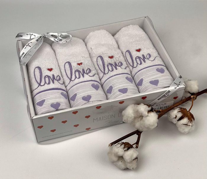 Рушники Maison D'or 4шт Maylin Lilac