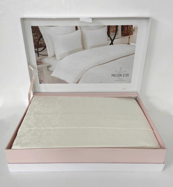 Постільна білизна Maison D'or сатин бамбук 200х220 Pearl Linens Ecru