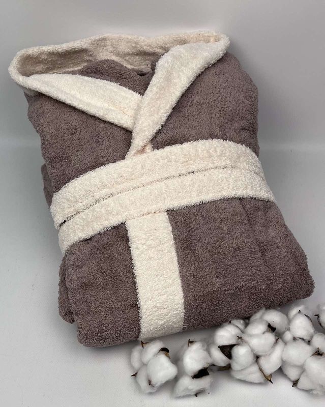 Халат Cottonize cod800 Brown-White 7XL