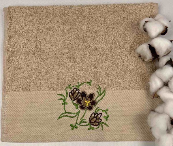 Махровий рушник Ma Me 30х50 Flowers 3 Beige