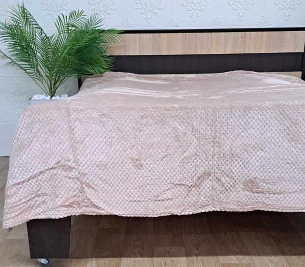 Покривало велюр без упаковки 150х200 Beige (1180)