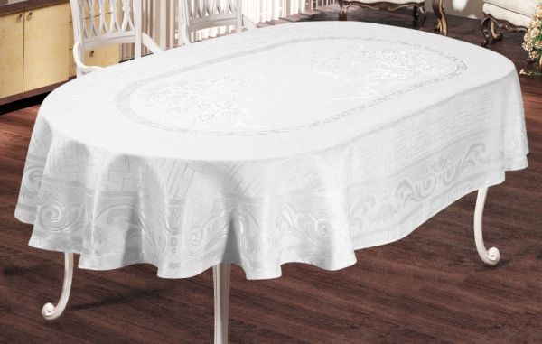 Скатертина Sagol тефлон 160x400 ovale Sgl-003 White