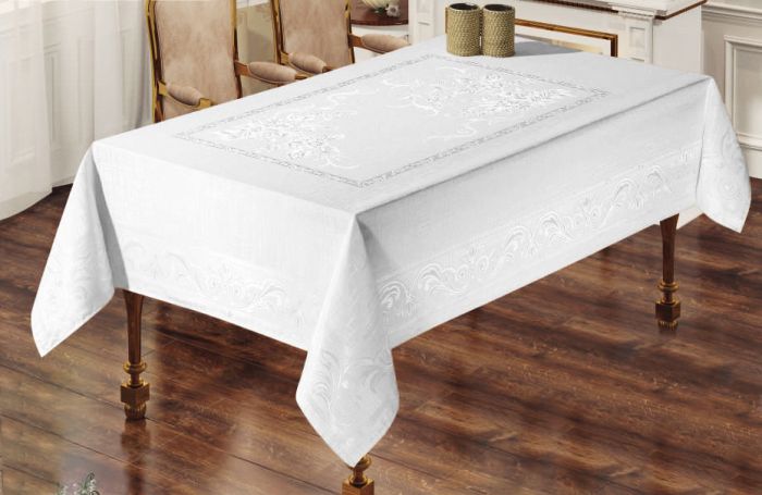 Скатертина Sagol тефлон 160x260 Sgl-003 White в коробці *