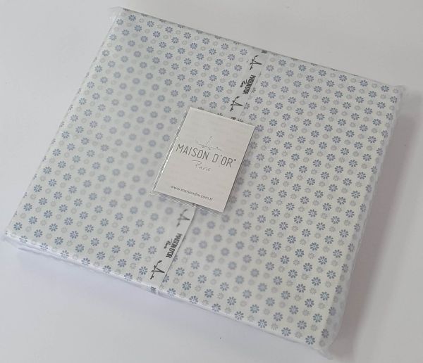 Простирадло 240х285 ранфорс Deluxe Maison D'or Daisi Blue
