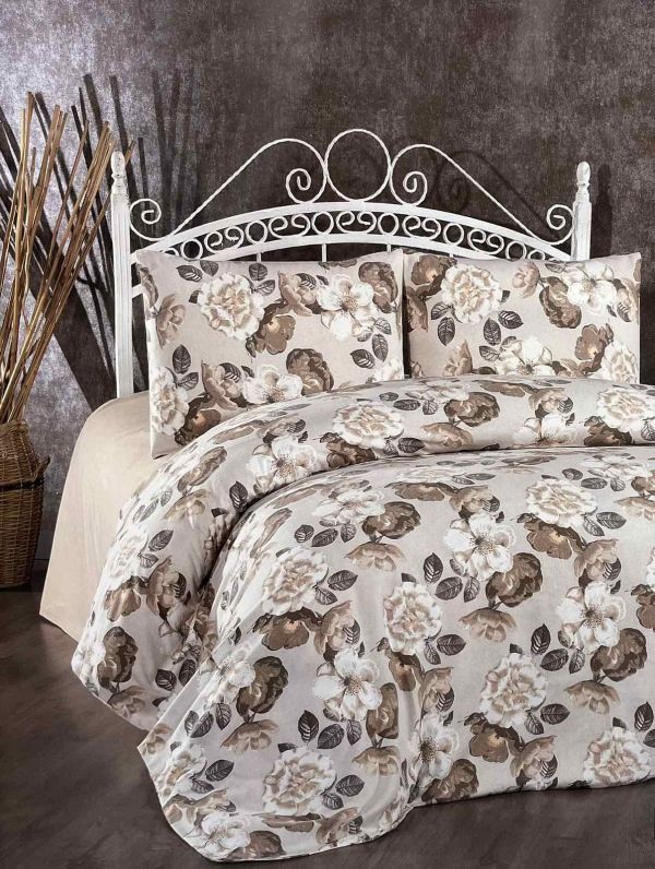 Постільна білизна Belizza фланель 200x220 Rose Cappucino
