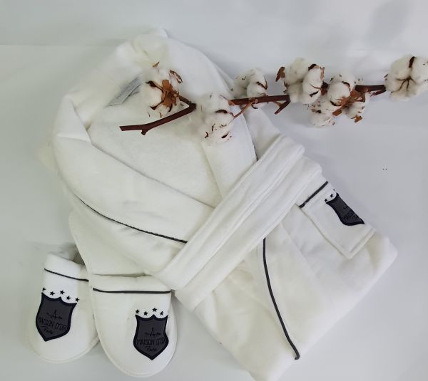 Халат чоловічий Maison D'or Boswell White S