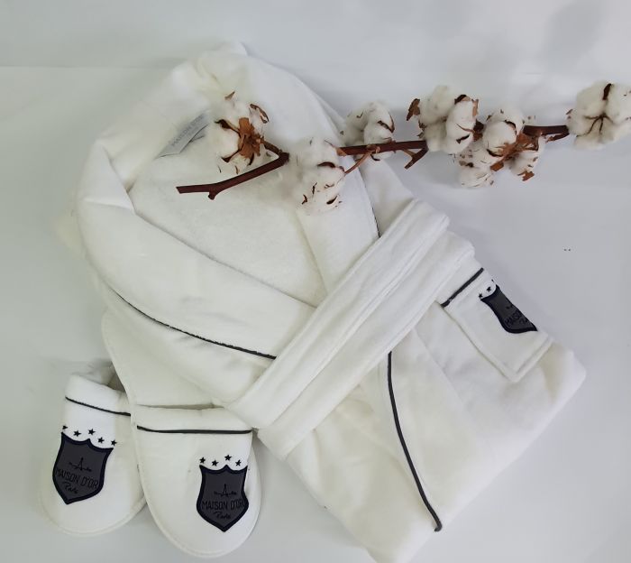 Халат чоловічий Maison D'or Boswell White S