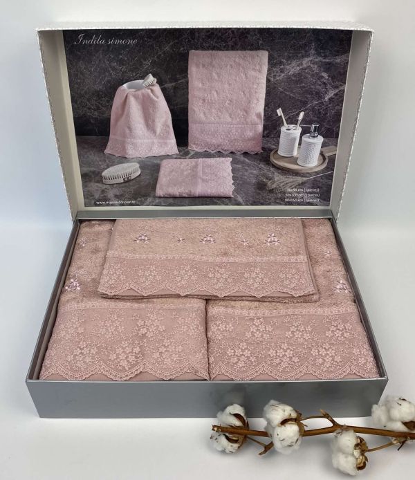 Рушники Maison D'or 3шт Indila Simone Rose