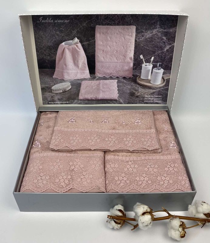 Рушники Maison D'or 3шт Indila Simone Rose