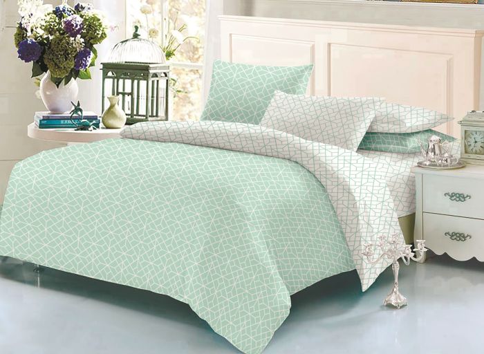 Комплект постільної білизни "ТЕП" євростандарт 337 Homely Mint, 70x70