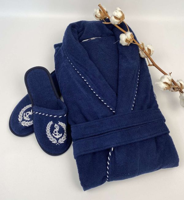 Халат чоловічий Maison D'or Michel Sailing Navy Blue XL