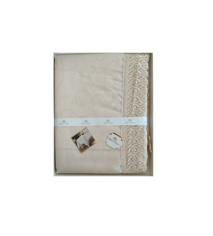 Скатертина мереживо Maison Royale 160x220 KDK Cappucino