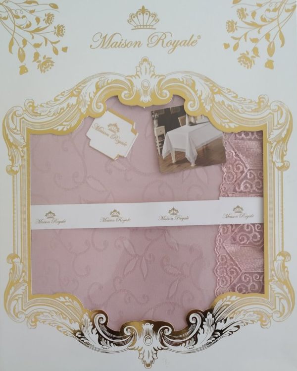 Скатертина мереживо Maison Royale 160x300 KDK Powder
