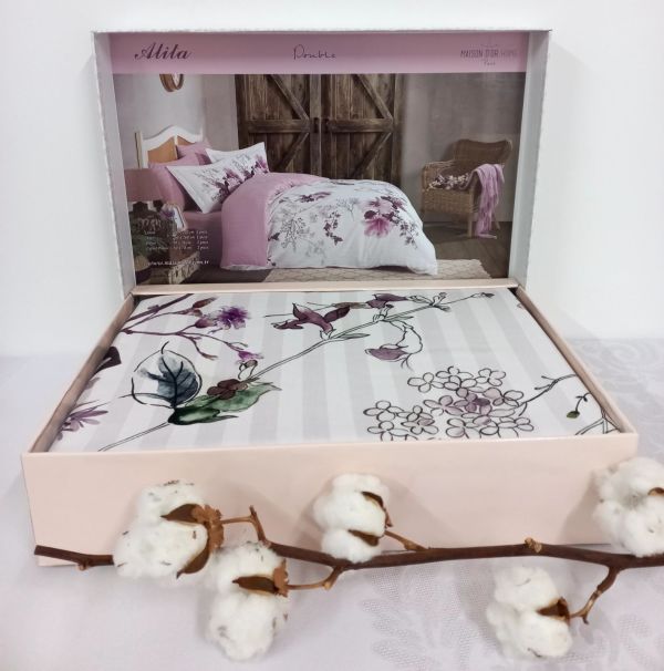 Постільна білизна Maison D'or сатин 200х220 Alita Dark Lilac
