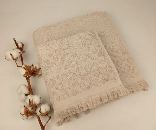 Набір рушників Philippus Cross Cotton 2 шт Puket Бежевий (Е949)