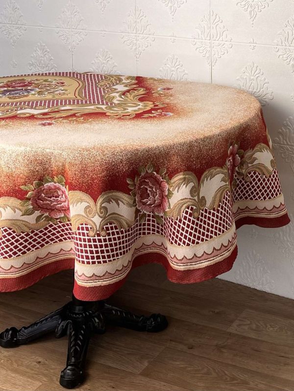 Скатертина гобеленова Sagol OV 160x260 St - 103 Bordo