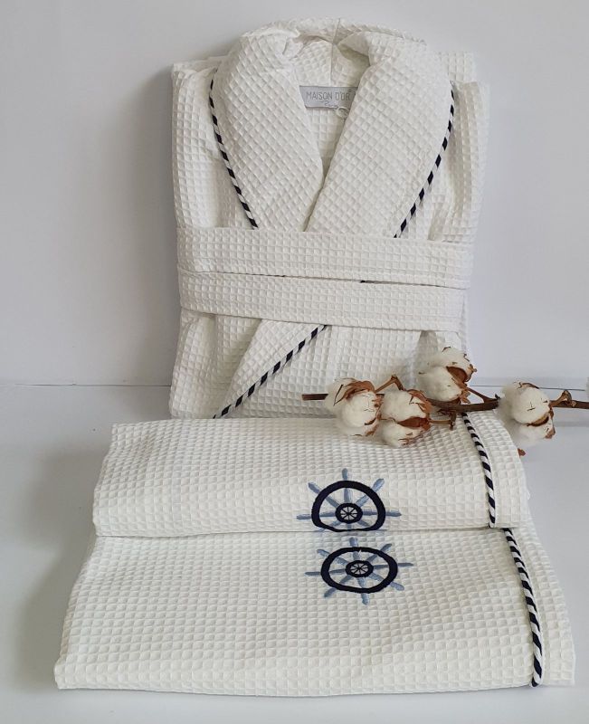 Халат набір чоловічий Maison D'or Marine White L