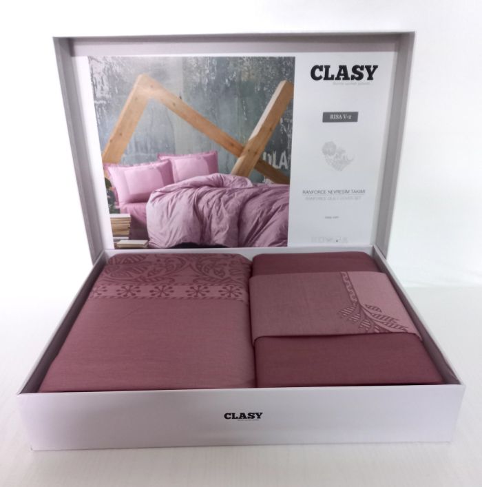 Постільна білизна CLASY ранфорс 200x220 см RISA V2 GUL KURUSU