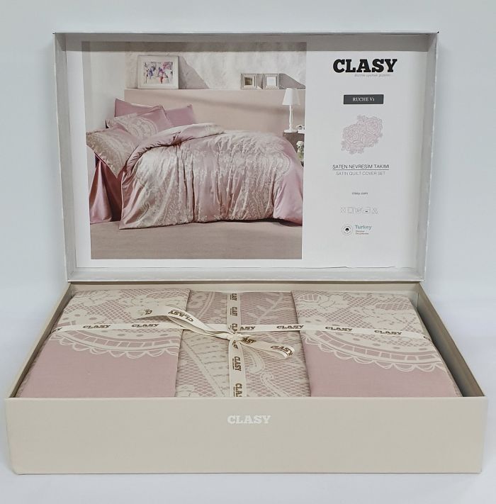 Постільна білизна CLASY сатин 200x220 см Ruche v1