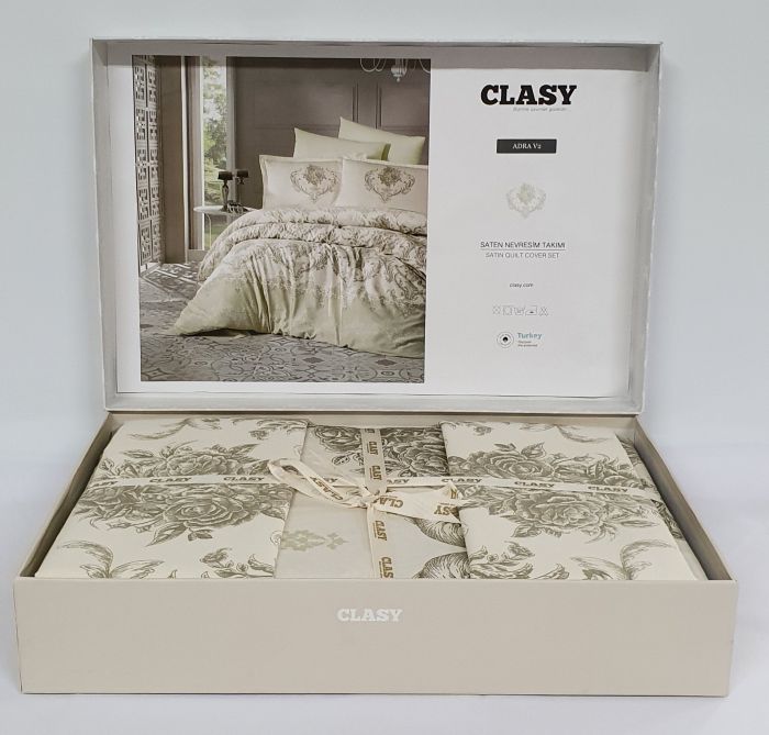 Постільна білизна CLASY сатин 200x220 см Adra v2