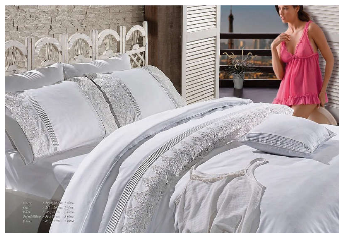 Постільна білизна Maison D'or сатин з мереживом 200х220 Gloriya Ecru