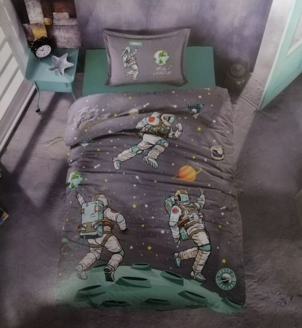 Постільна білизна CLASY ранфорс 160x220 см SPACE V1 ANTRASIT
