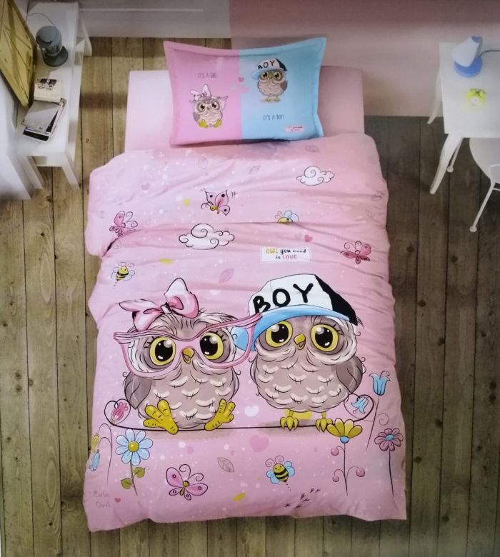 Постільна білизна CLASY ранфорс 160x220 см PUHU V1 PEMBE