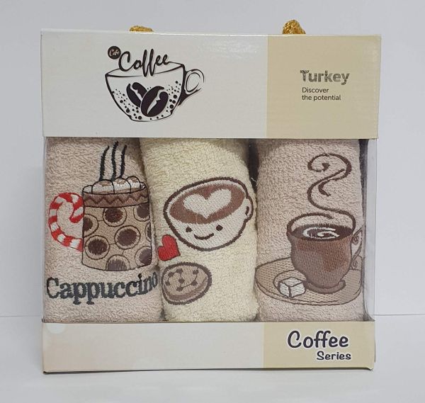 Набір махрових рушників 3шт Coffe Series-1