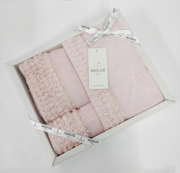 Рушники Maison D'or 3шт Rosa Rosa