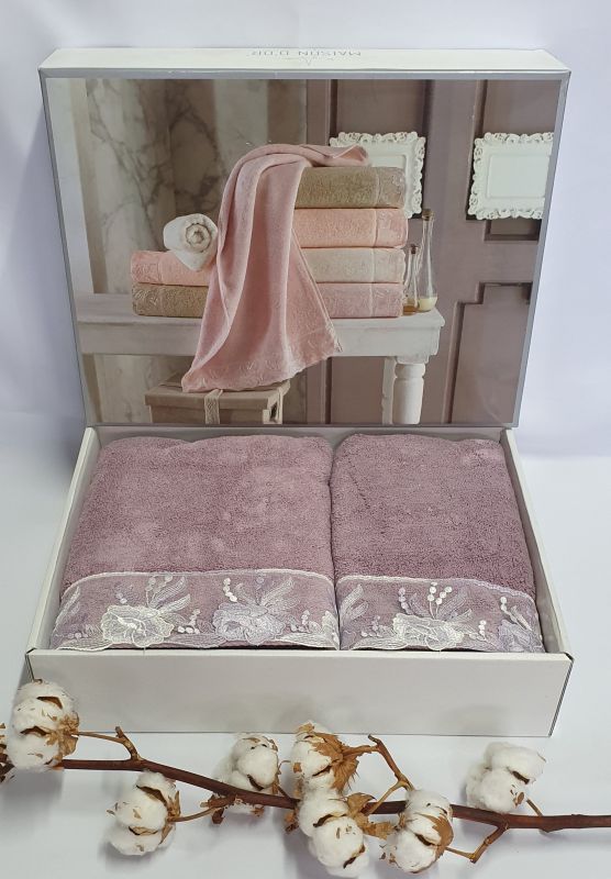 Рушники Maison D'or 2шт Gloria Purple