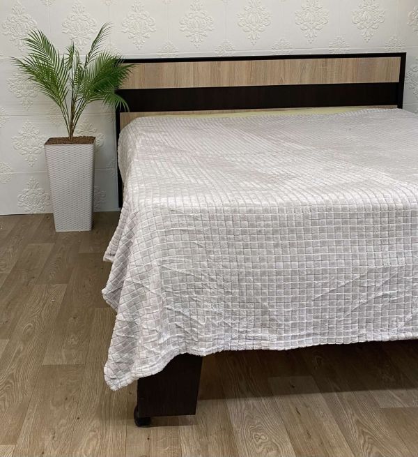 Покривало велюр євро (1214) 150х200  Cream