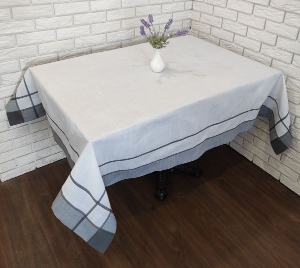 Скатертина льон 150х260 код 6003 Grey