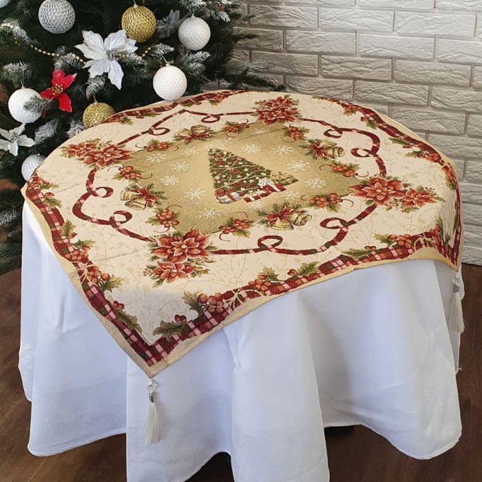 Квадрат Sagol новорічний 80х80 ST-135 ялинка