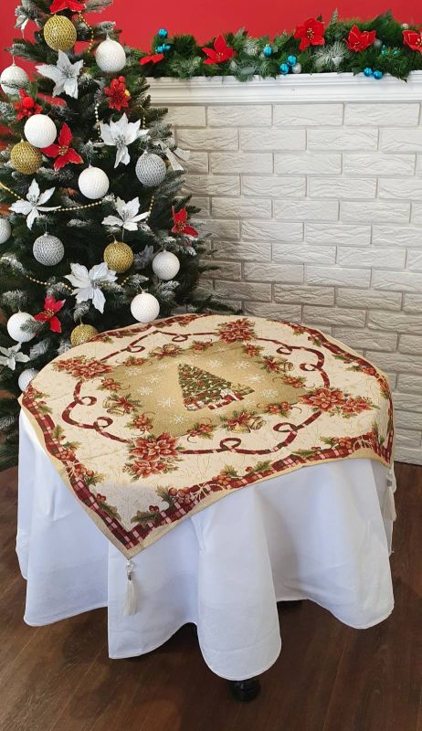 Квадрат Sagol новорічний 80х80 ST-135 ялинка