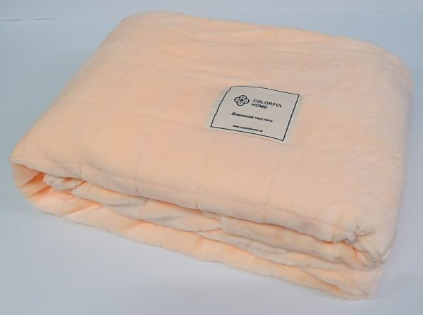 Покривало велюр шиншила 150х200 Peach