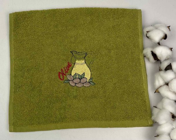 Махровий кухонний рушник Happy cotton 30х50 Olive Green