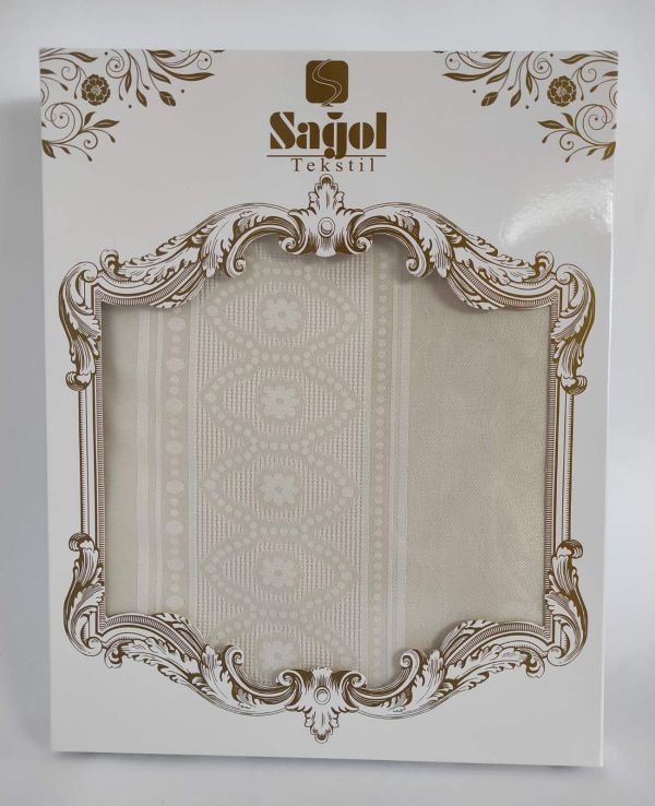 Скатертина Sagol тефлон 160x300 St-052 Cream в коробці *