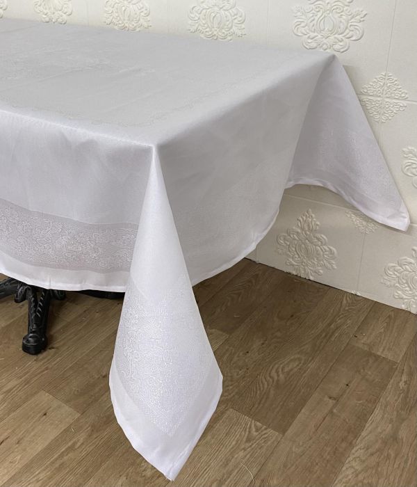 Скатертина Masali тефлон 160x350 Model 504 White