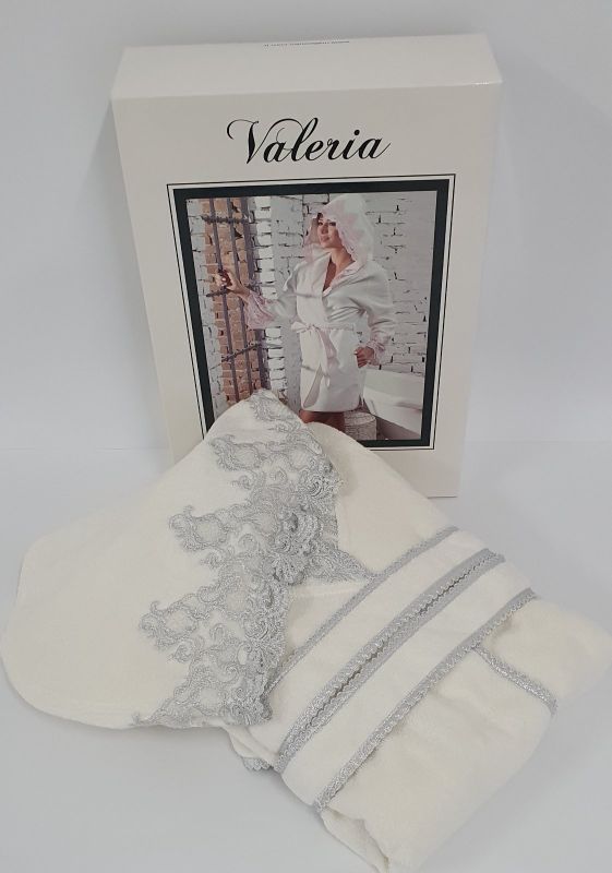 Халат жіночий Maison D'or Valeria Ecru-Silver S