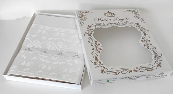 Скатертина тефлон Maison Royale 160*300 Mitsy White