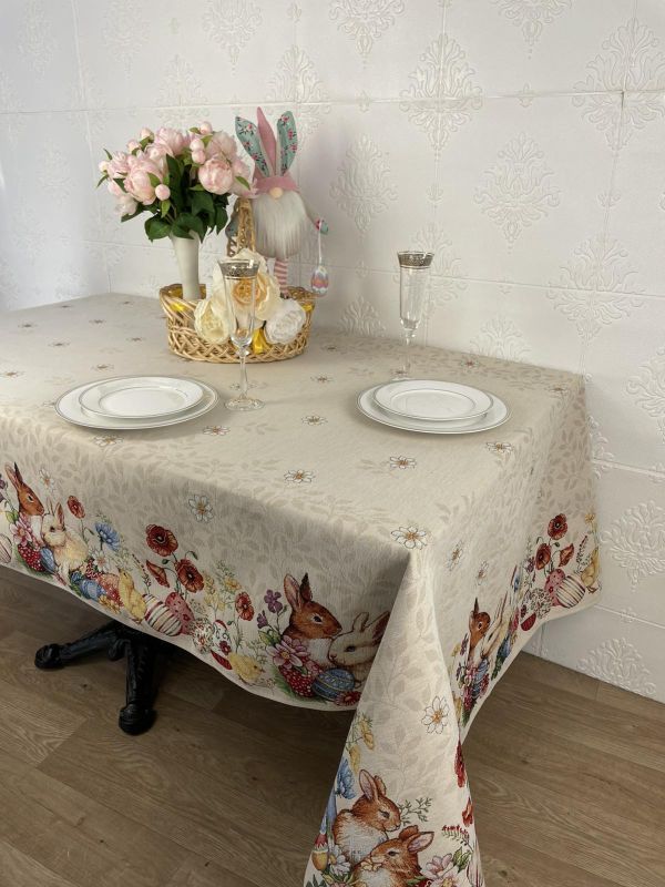 Скатертина великодня гобеленова Milano 140х240 cod 002