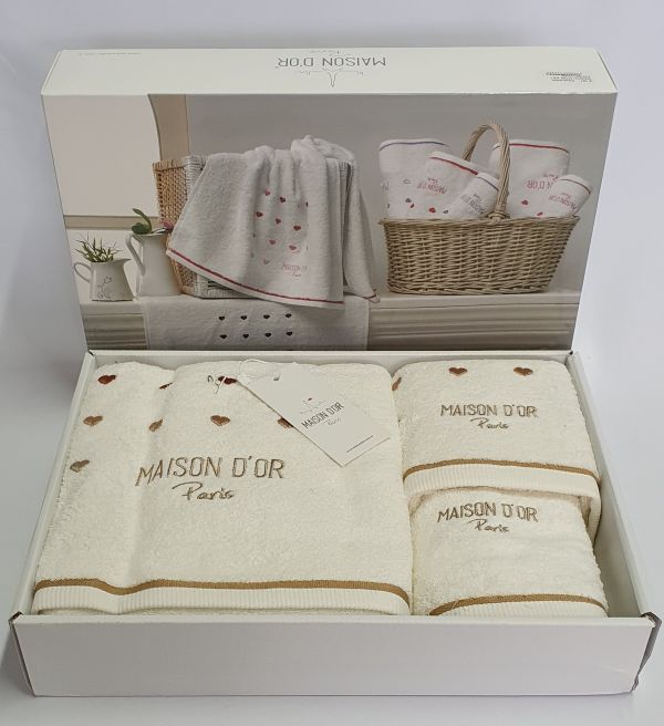 Рушники Maison D'or 3шт Candy Love Cream