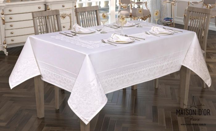 Скатертина Set Maison D'or 160х270+6psc Palmer White