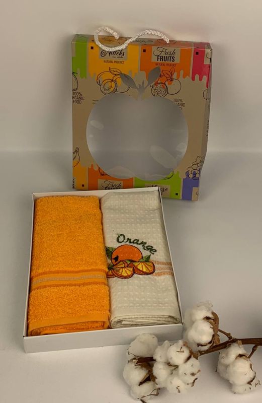 Набір рушників Nilteks 2шт Fresh Fruit Orange